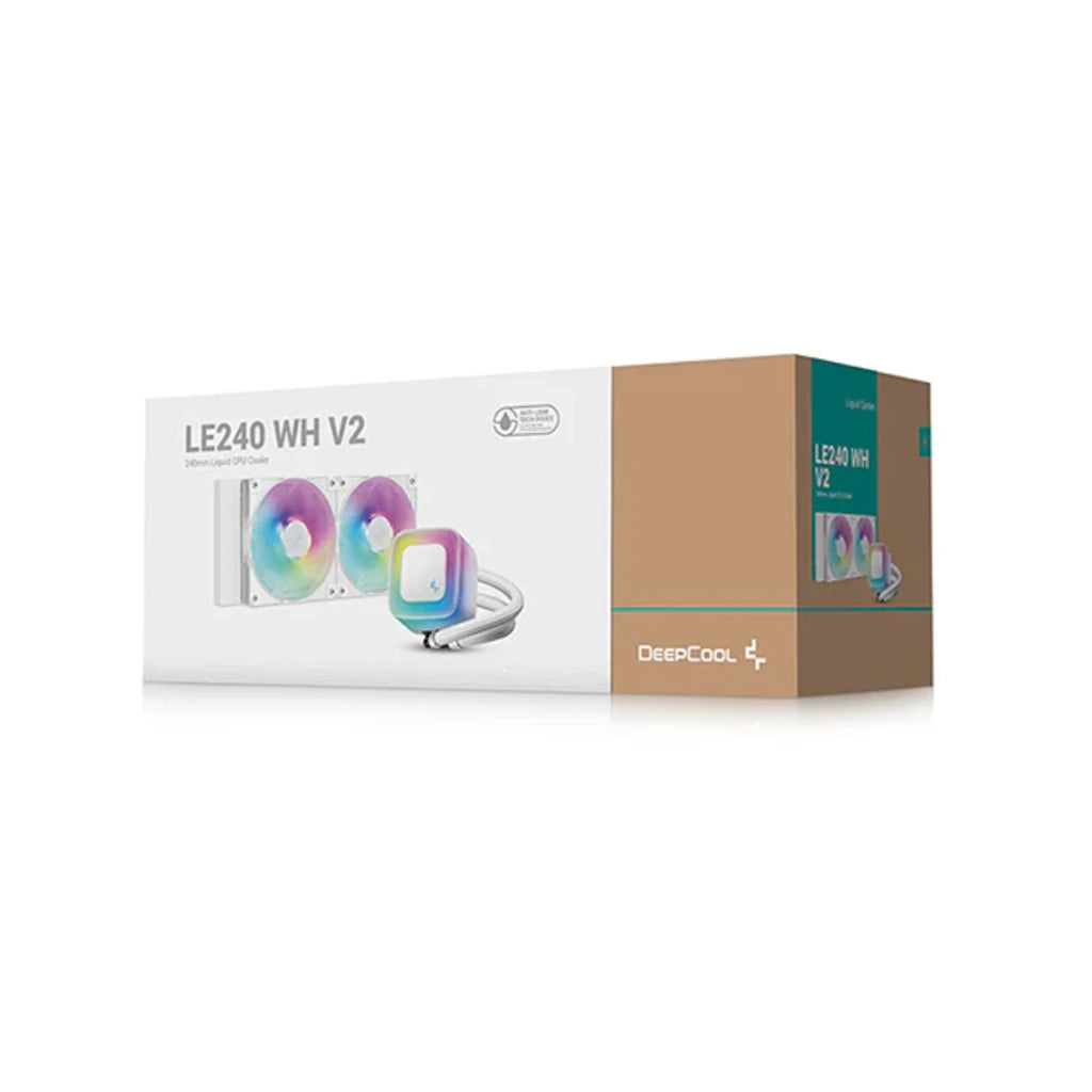 DeepCool LE240 V2 240mm A-RGB AIO CPU Liquid Cooler-White