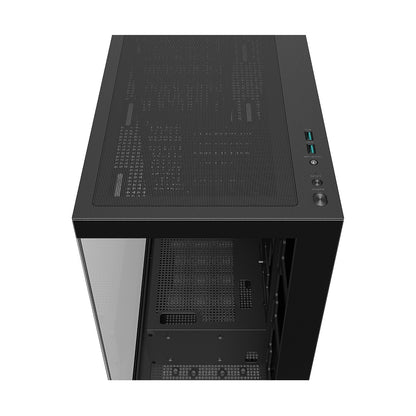 DeepCool CG580 Tempered Glass without Fan ATX Mid Tower Cabinet-Black