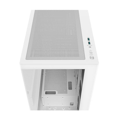 DeepCool CG580 Tempered Glass without Fan ATX Mid Tower Cabinet-White