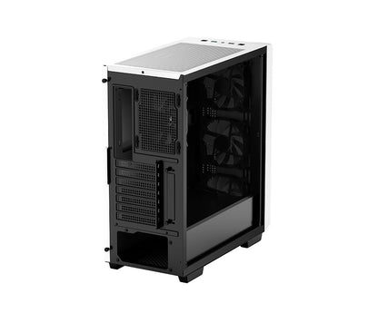 DEEPCOOL MATREXX CC560 Tempered Glass Window 4 Pre-Installed LED Fans ATX Mid Tower Cabinet-White