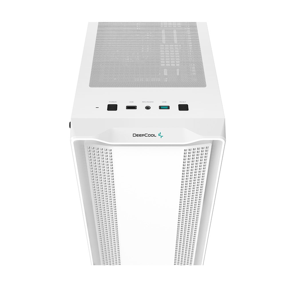 DEEPCOOL MATREXX CC560 Tempered Glass Window 4 Pre-Installed LED Fans ATX Mid Tower Cabinet-White