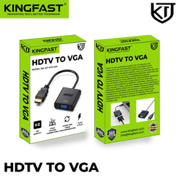 Kingfast HDTV to VGA Adapter Cable with Audio Support