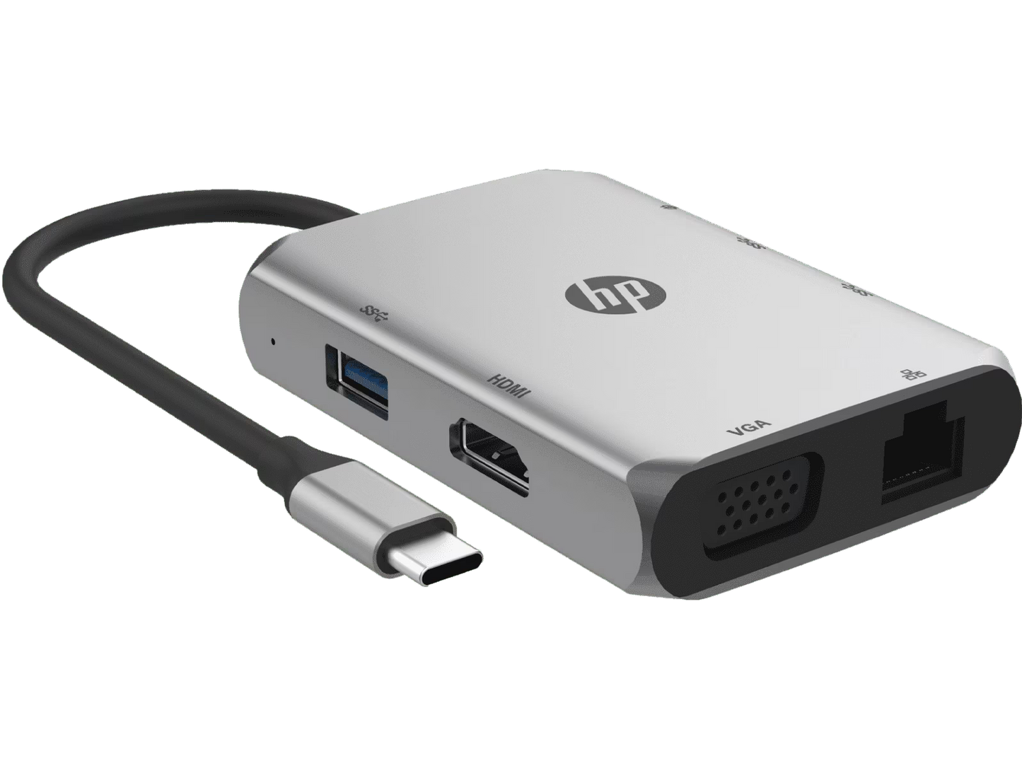 HP USB-C to USB-A HDMI RJ45 VGA USB-C 7-in-1 Hub