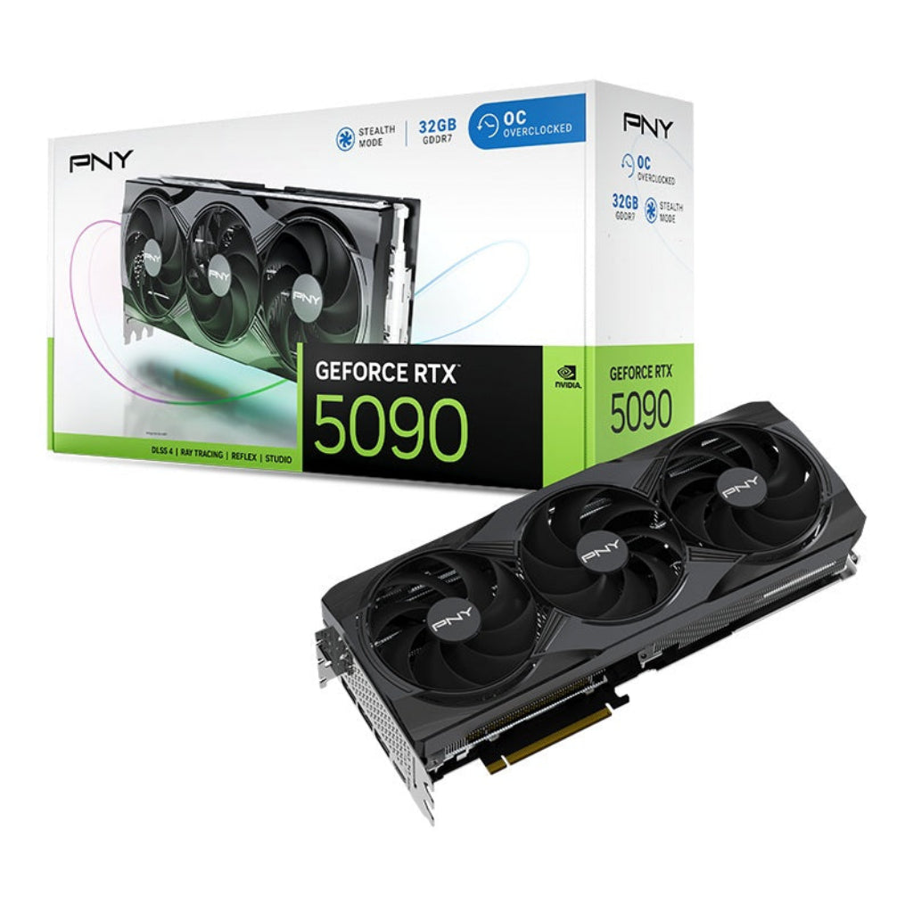 PNY GeForce RTX 5090 32GB Overclocked GDDR7 Triple Fan GPU