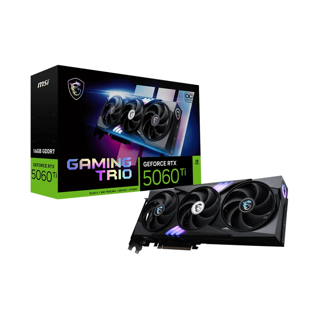 MSI GeForce RTX 5060 Ti 16G GAMING TRIO OC 128-Bit Graphics Card