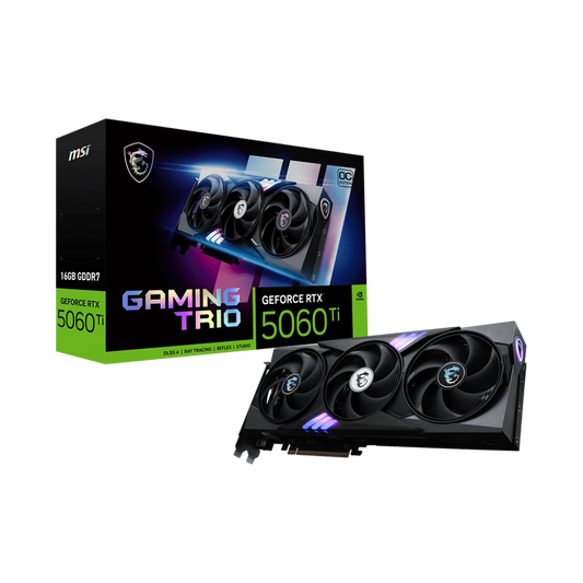 MSI GeForce RTX 5060 Ti 16G GAMING TRIO OC 128-Bit Graphics Card