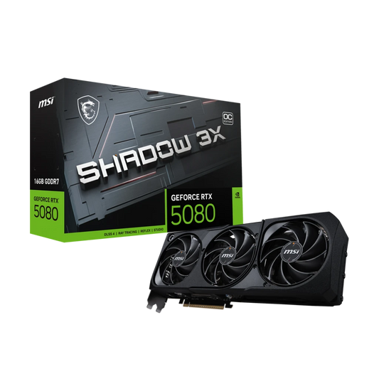 MSI GeForce RTX 5080 16G SHADOW 3X OC GDDR7 Graphics Card
