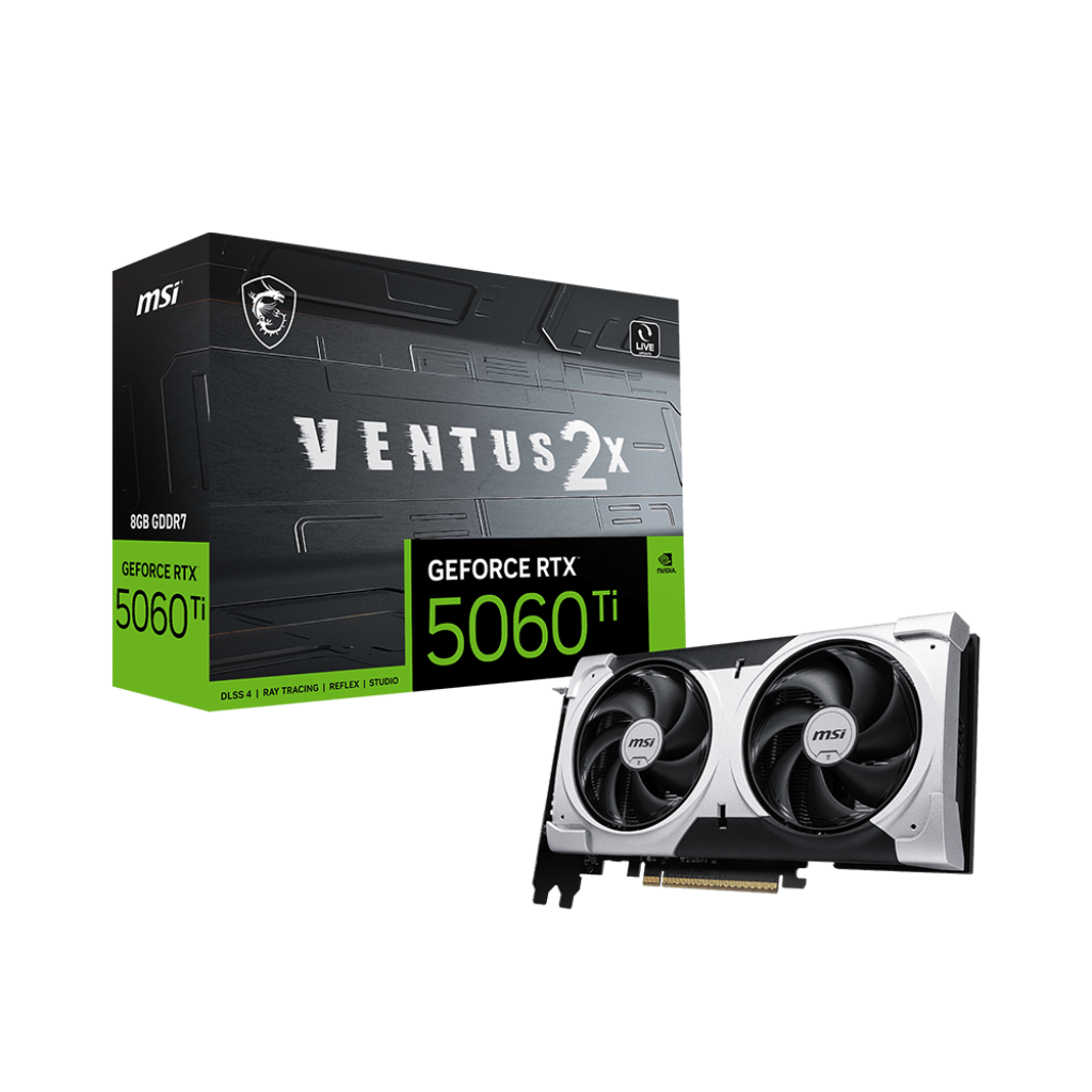 MSI GeForce RTX 5060 Ti 8G VENTUS 2X PLUS 128-Bit Graphics Card