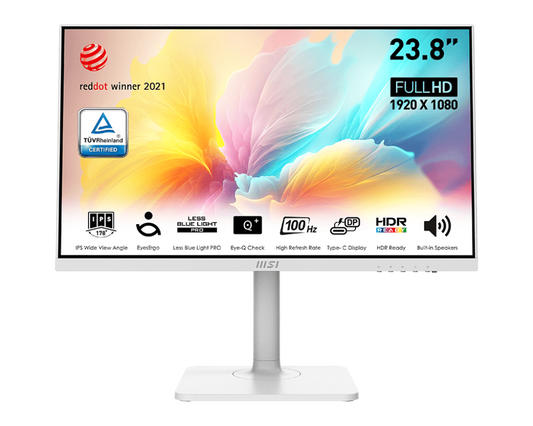 MSI Modern MD2412PW 24"FHD 4ms 100Hz IPS Built-in Speakers Office Monitor