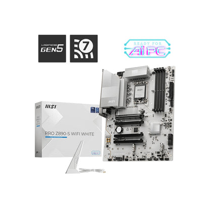 MSI PRO Z890 S Wi-Fi LGA 1851 ATX Gaming Motherboard-White