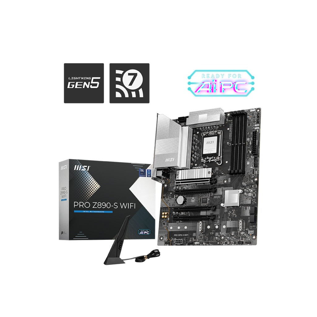 MSI PRO Z890 S Wi-Fi LGA 1851 ATX Gaming Motherboard