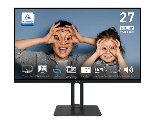 MSI PRO MP275P 27" 1080P FHD 100Hz 1ms IPS Business Monitor