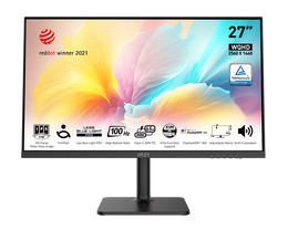 MSI Modern MD272QXP 27" WQHD 2K IPS Monitor 100Hz USB-C Height Adjustable Eye-Care Certified