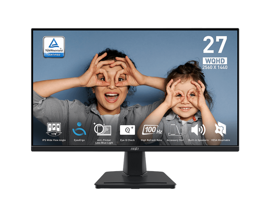 MSI PRO MP275Q 27" WQHD 2K 100Hz 4ms Built-in-Speaker IPS Business Monitor