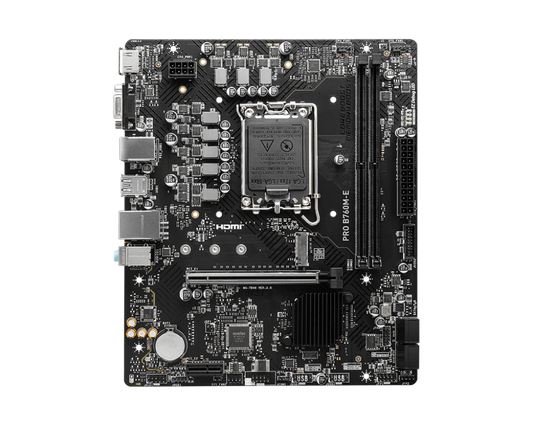 MSI PRO B760M-E DDR5 Intel B760 LGA 1700 Socket Micro-ATX Motherboard