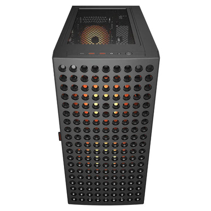 Cougar Airface Eco RGB Mid Tower PC Case with Dual 180mm ARGB PWM Fans - Black-tpstech.in