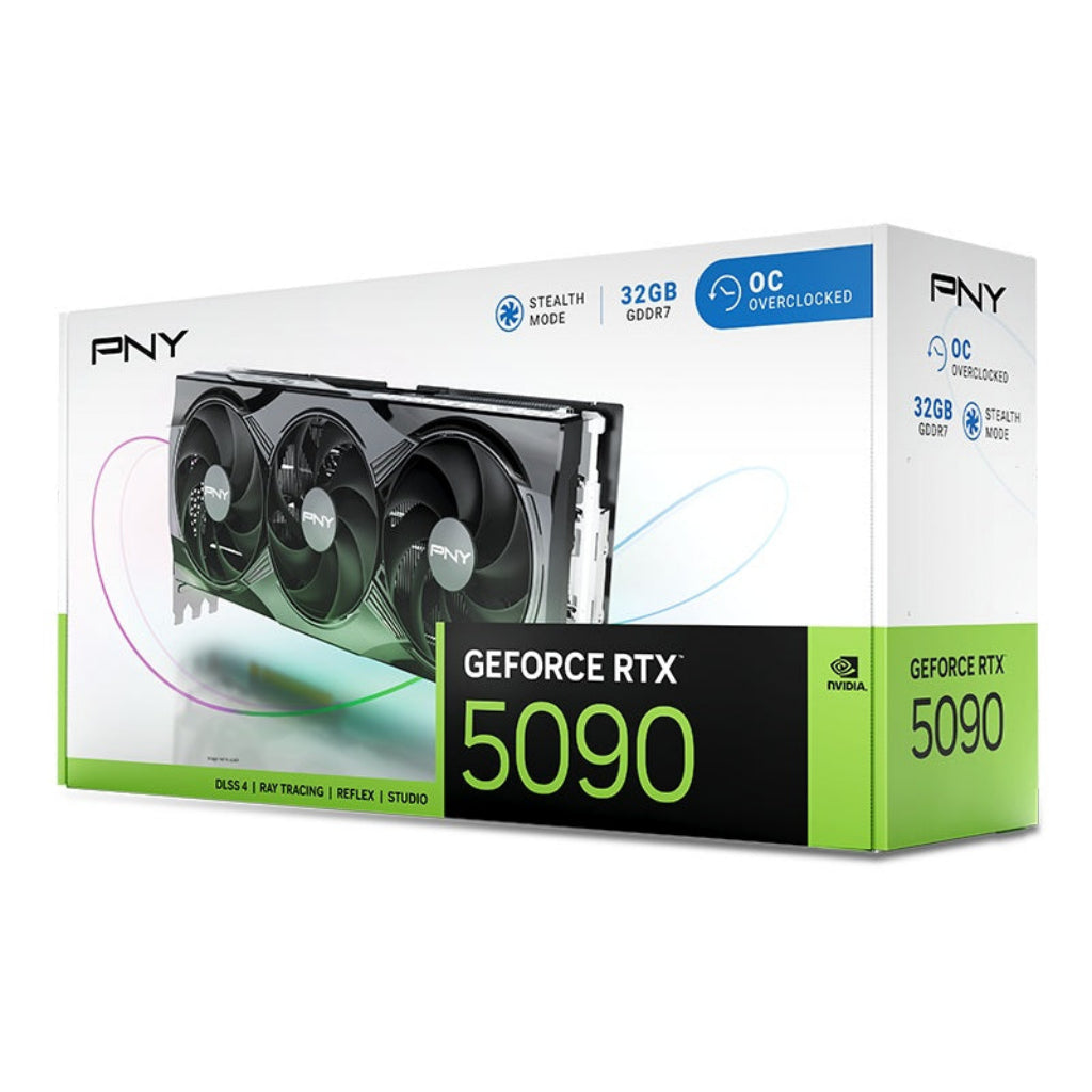 PNY GeForce RTX 5090 32GB Overclocked GDDR7 Triple Fan GPU