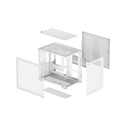 DeepCool CG530 Tempered Glass without Fan ATX Mid Tower Cabinet-White
