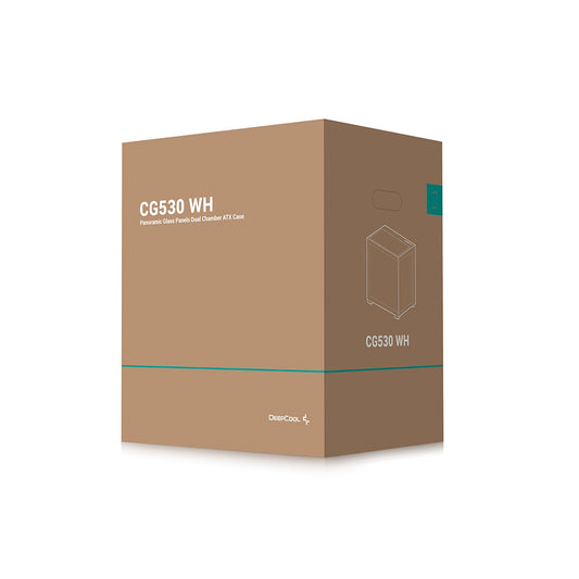 DeepCool CG530 Tempered Glass without Fan ATX Mid Tower Cabinet-White