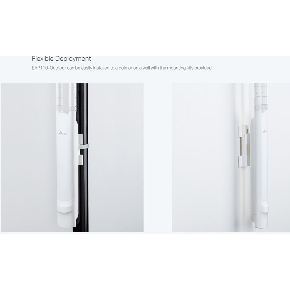 TP-Link EAP110 V3 300Mbps Wireless N Outdoor Access Point - White