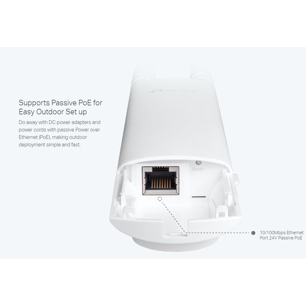 TP-Link EAP110 V3 300Mbps Wireless N Outdoor Access Point - White