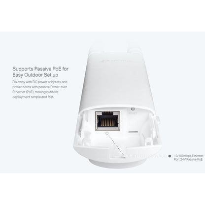 TP-Link EAP110 V3 300Mbps Wireless N Outdoor Access Point - White