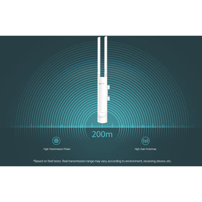 TP-Link EAP110 V3 300Mbps Wireless N Outdoor Access Point - White