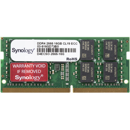 Synology 16GB DDR4 RAM 2666MHz SO-DIMM ECC Unbuffered Memory Module