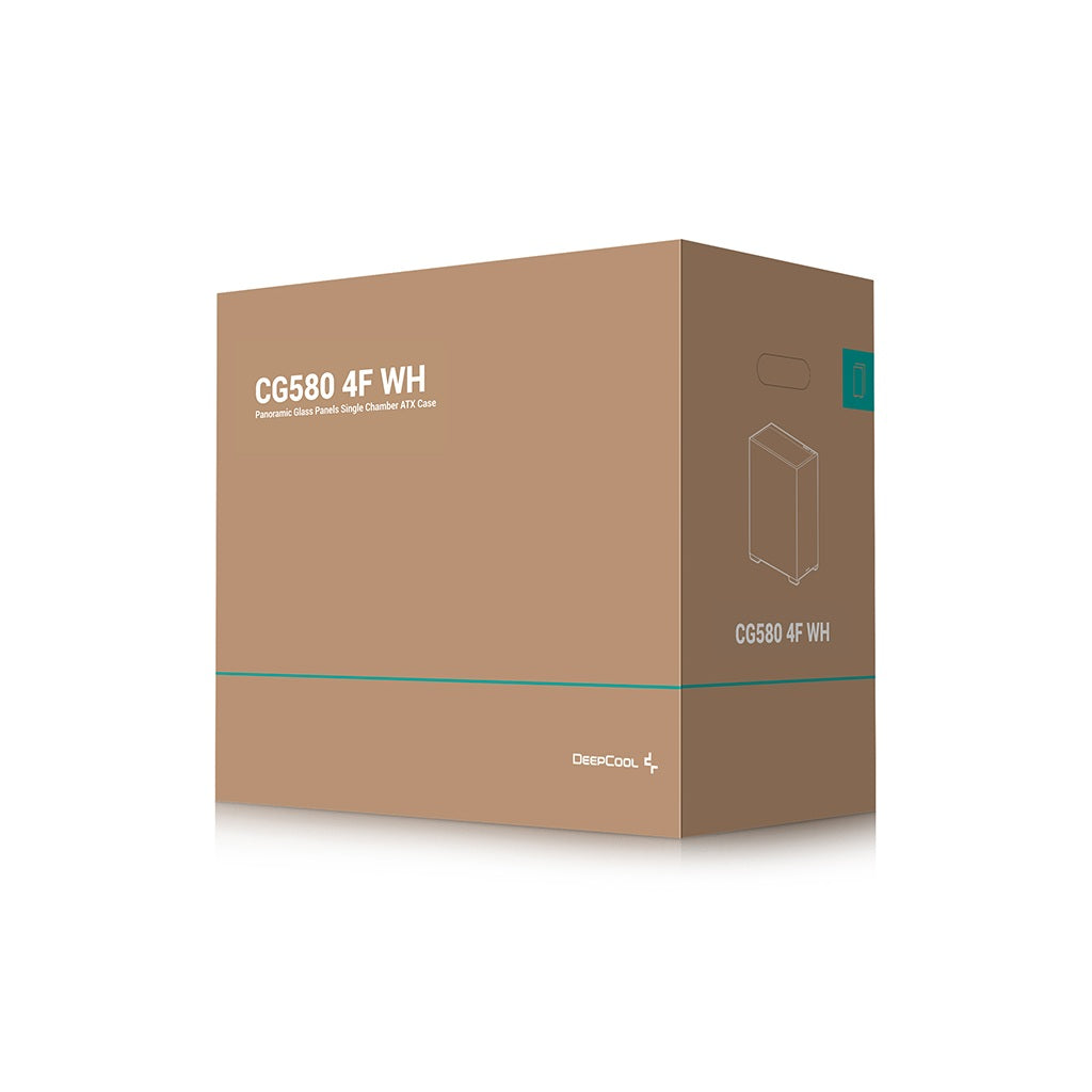 DeepCool CG580 4F Tempered Glass ATX Mid Tower Cabinet-White