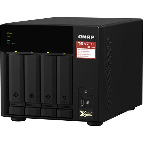 QNAP TS-473A-8G Quad Core 4 Bay Desktop Network Attached Storage Enclosure - Black