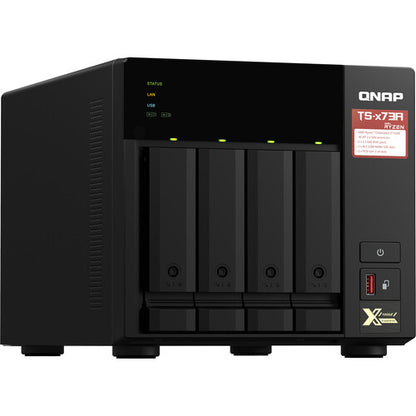 QNAP TS-473A-8G Quad Core 4 Bay Desktop Network Attached Storage Enclosure - Black