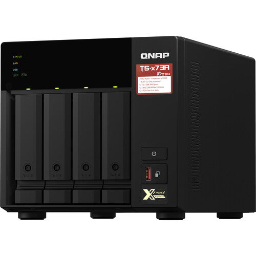 QNAP TS-473A-8G Quad Core Bay Desktop Network Attached Storage Enclosure Black