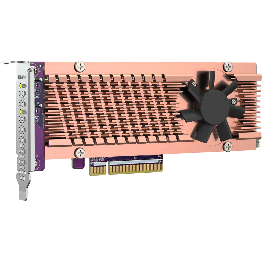 QNAP QM2-2P-384A Dual M.2 22110 / 2280 PCIe Gen3 x8 NVMe SSD Expansion Card