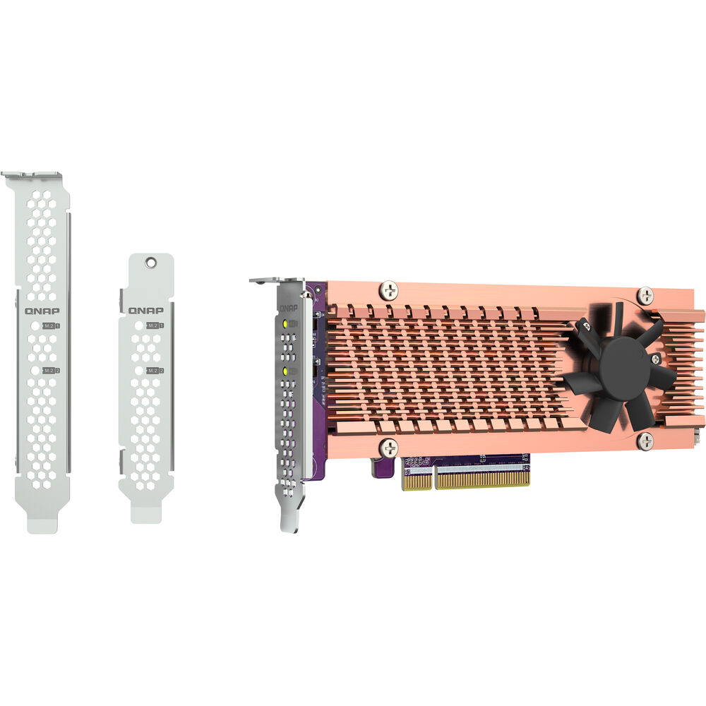 QNAP QM2-2P-384A Dual M.2 22110 / 2280 PCIe Gen3 x8 NVMe SSD Expansion Card