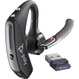 POLY Voyager 5200 UC Active Noise Cancellation Mono Bluetooth Headset with Charging Case