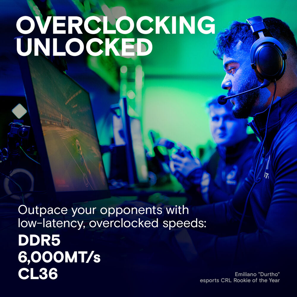 Crucial Pro Overclocking 16GB DDR5 6000Mhz CL36 UDIMM OC Gaming Memory