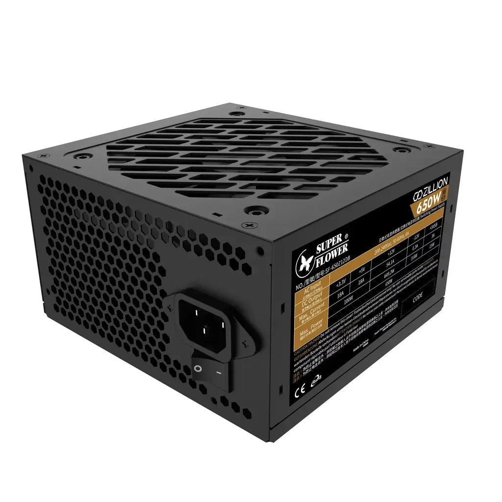 Super Flower Zillion DB 650W Bronze High Efficiency ATX Non Modular Power Supply