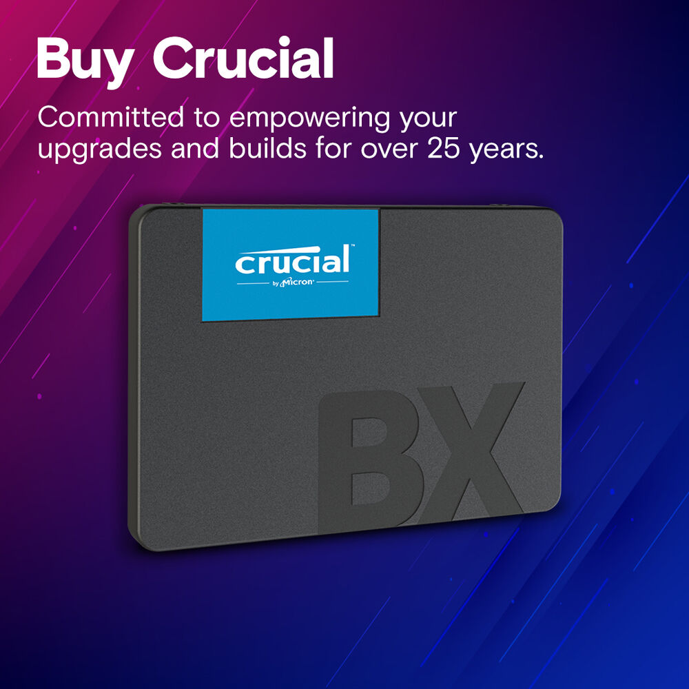 Crucial BX500 480GB 2.5" SATA III 6Gb/s 3D NAND Internal Solid State Drive