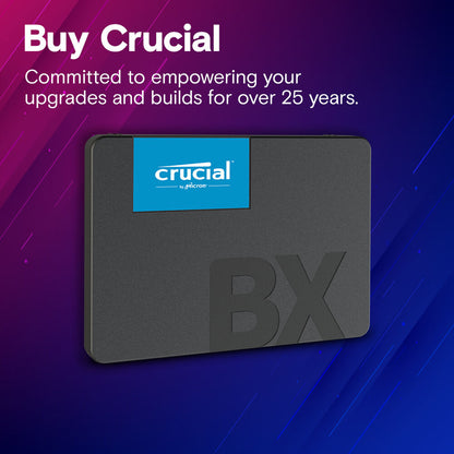 Crucial BX500 480GB 2.5" SATA III 6Gb/s 3D NAND Internal Solid State Drive