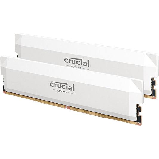 Crucial Pro Overclocking 32GB (16GBx2) DDR5 6000Mhz CL36 UDIMM OC Gaming Memory - White