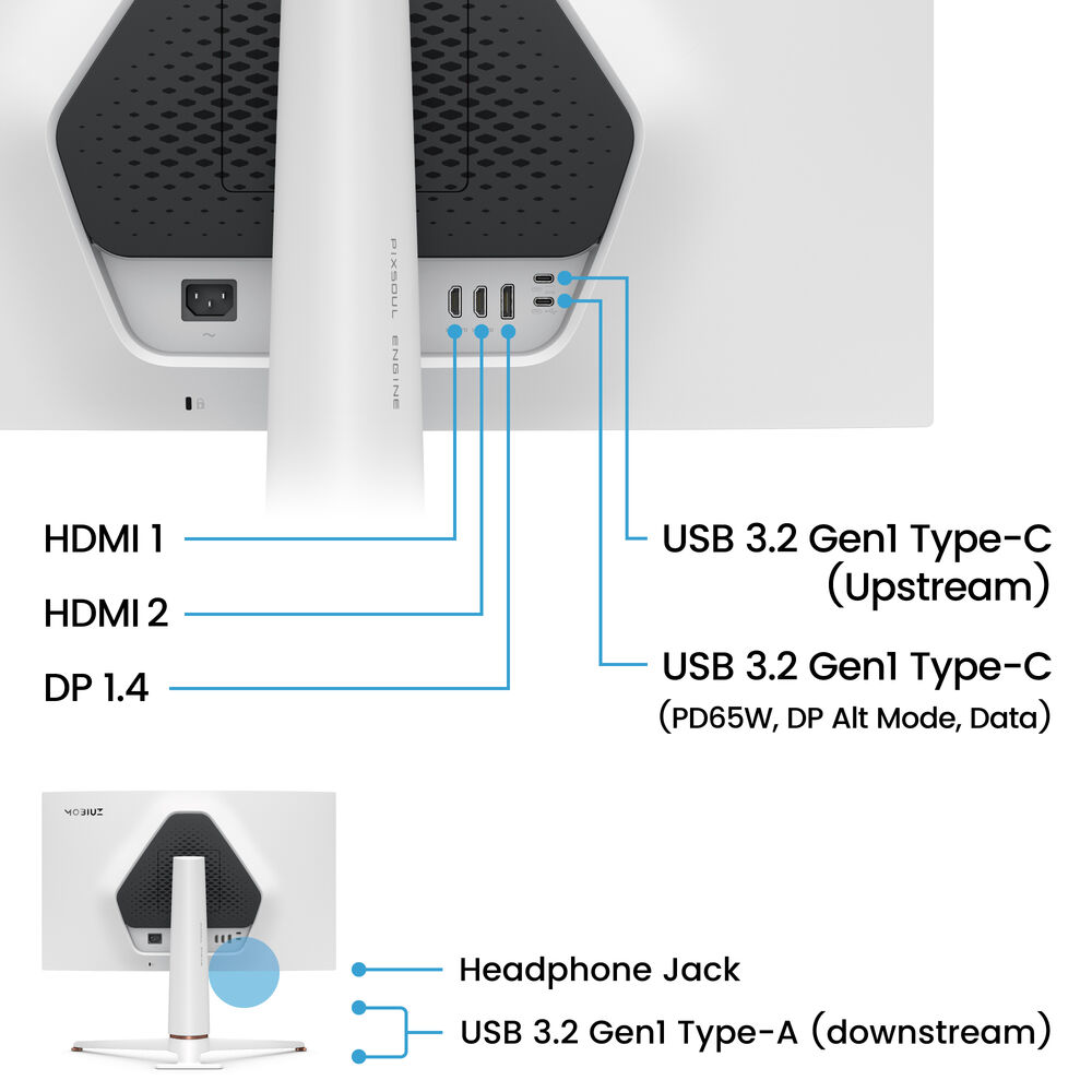 BenQ EX271Q 27” 180Hz 1440p 2K IPS Panel HDR10 AI Powered PixSoul Gaming Monitor