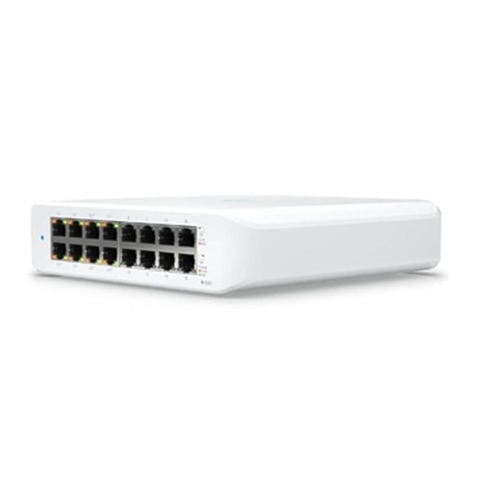 Ubiquiti USW-LITE-16-POE Wall Mountable 16-port Layer 2 PoE switch with Fanless Cooling