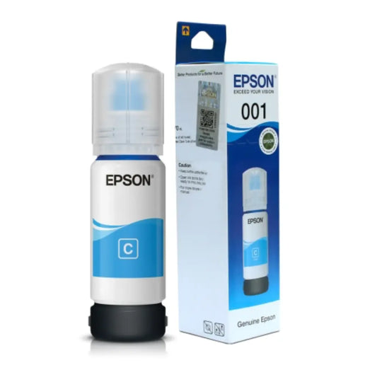 Epson 003 (C13T00V298) Cyan Ink Bottle 65ml Dye Based Ink for EcoTank Printers