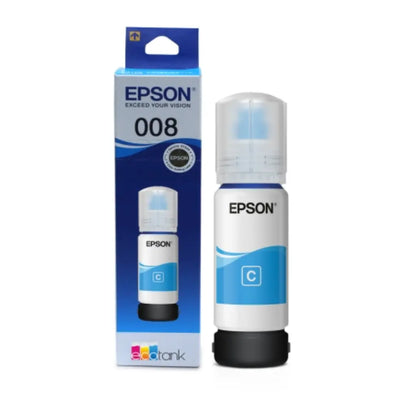 Epson 008 (C13T06G298) Cyan Ink Bottle 70ml Pigment Ink for EcoTank Printers