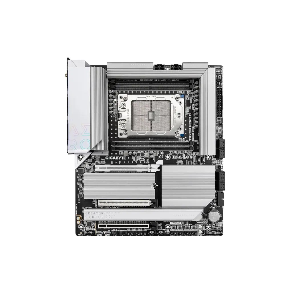 Gigabyte TRX50 AERO D Motherboard | AMD Socket sTR5 | DDR5 1TB Max | Wi-Fi 7 & 10GbE LAN