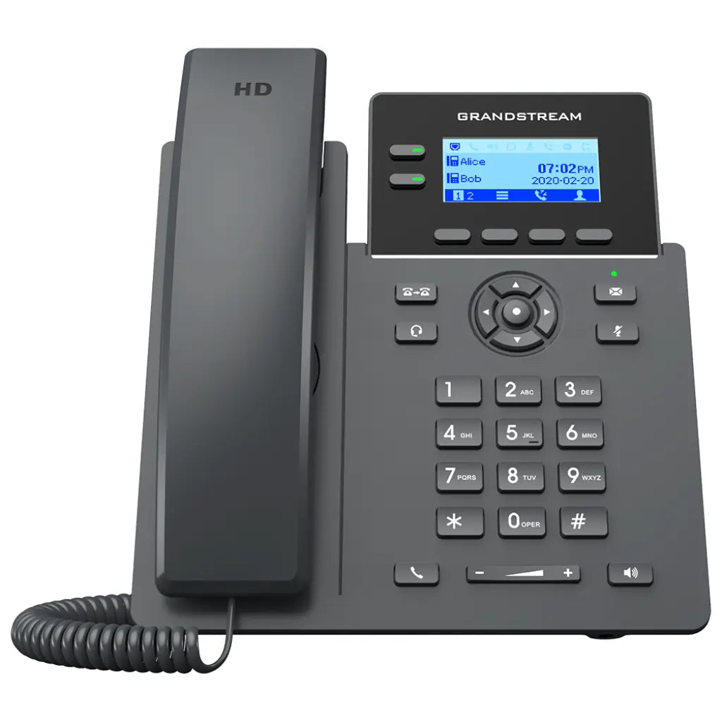 Grandstream GRP2602 Essential 2‑Line IP Phone with HD Audio