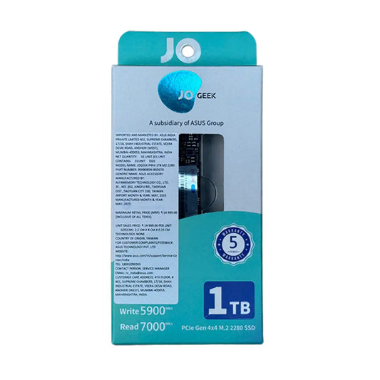 ASUS JOGEEK P4X4 1TB M.2 2280 NVMe PCIe Gen4 Internal SSD