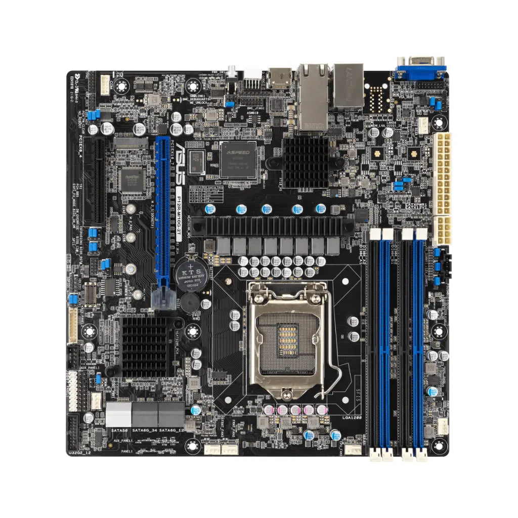 ASUS P12R-M-10G-2T Intel C252 LGA1200 Micro ATX  Server Motherboard