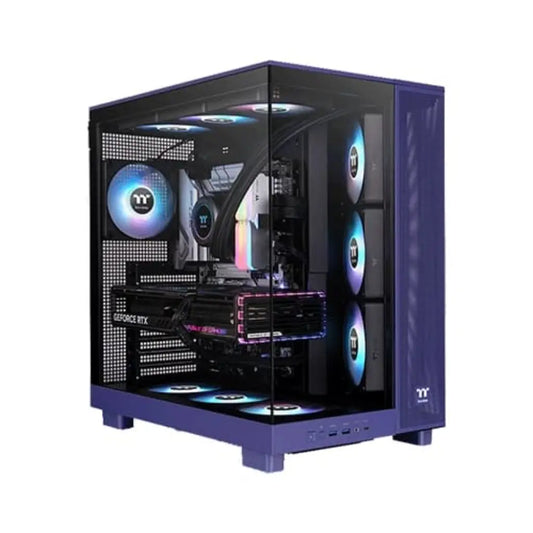 Thermaltake View 380 XL TG ARGB Mid Tower Tempered Glass Computer Case - Future Dusk