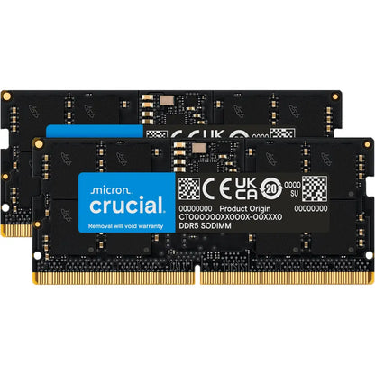 Crucial 32GB (2×16GB) DDR5 RAM 5600MHz CL46 262‑Pin SODIMM Laptop Memory
